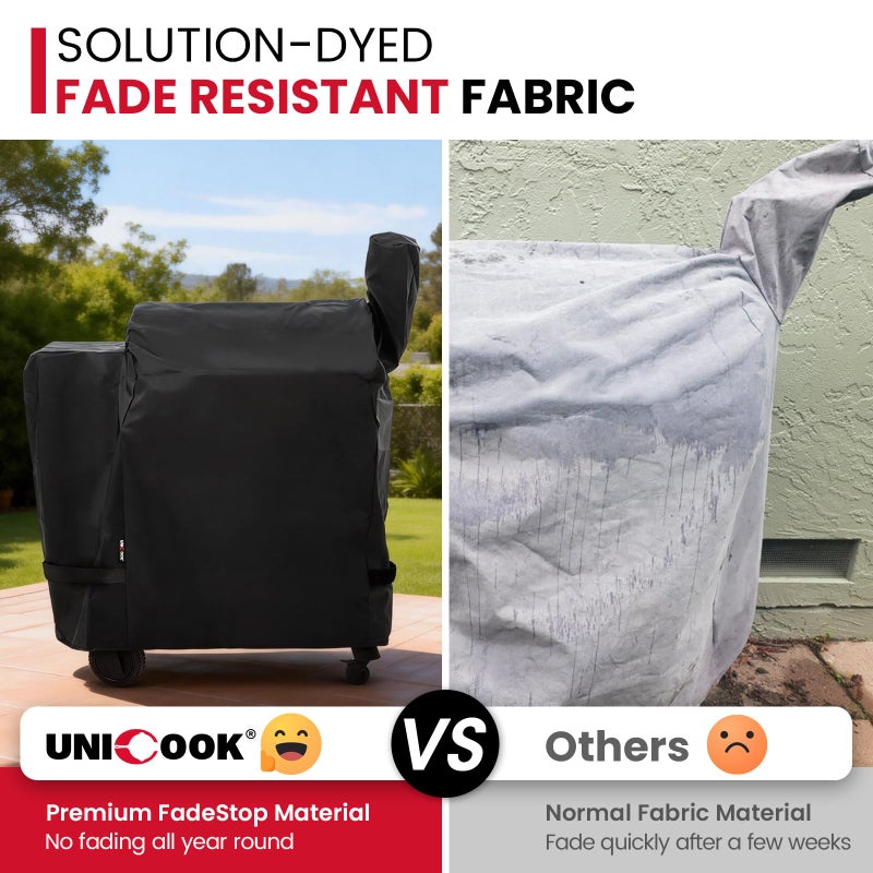 Unicook Grill Cover Compatible with Traeger Pro 22/ Pro 575 Series Wood Pellets, Heavy Duty Waterproof Full-Length Outdoor BBQ Smoker Cover, All-Season Protection Grill Accessory - Image 3